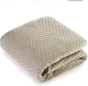 Cuvertura de pat bej din catifea ARROW VELVET Dimensiune: 200 x 220 cm