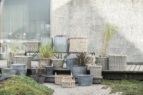 IB Laursen Ghiveci patrat din ratan cu interior din plastic - diferite dimensiuni Marime: S