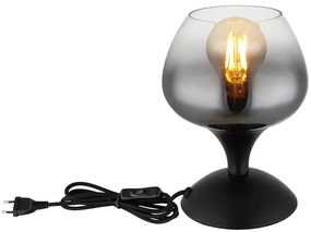 Veioza/Lampa de masa design modern MAXY negru/fumuriu