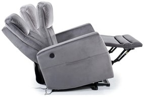 Recliner Adonis Velvet, gri