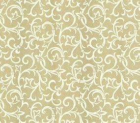 Tapet Brodsworth, Gold Metallic Luxury Patterned, 1838 Wallcoverings, 5.3mp / rola