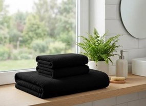 Prosop NORIELLE 50x90 cm negru, 100% bumbac