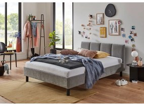 Pat gri tapițat fără somieră 120x200 cm Joker – Meise Möbel