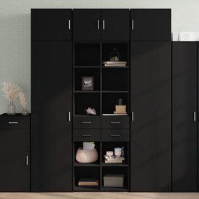 vidaXL Dulap înalt, negru, 70x42,5x185 cm, lemn prelucrat