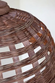 Lustra împletită manual din rattan si rachita, D62 cm