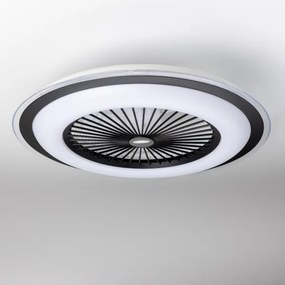 Plafonieră LED dimabilă cu ventilator Brilagi RONDA LED/48W/230V negru + telecomandă