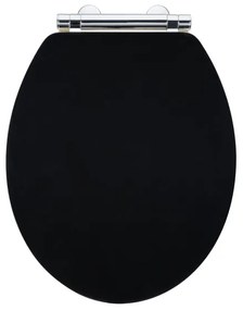 WENKO 25772100 - Capac WC BAMBUZA 37x44 cm negru/maro/crom lucios