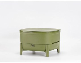 Recipient de compostare Plastia Economy, verde, 38 x38 x 38 cm