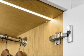 Set profil LED incastrat Glax GTV, din aluminiu, argintiu, cu guler lateral si dispersor alb mat, 2 m Aluminiu, L:2000 mm; l:22 mm; H:6.2 mm, Glax,