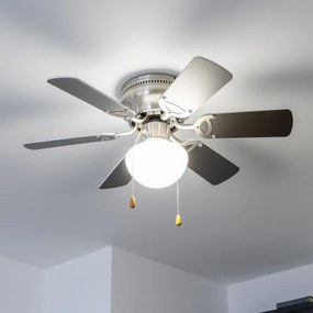 Ventilator de tavan ZEVENTI GALDANA 1xE27/60W/230V gri/alb