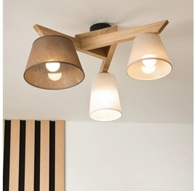 Lustr ANTONIO 3xE14/40W/230V, montaj plafon, stejar