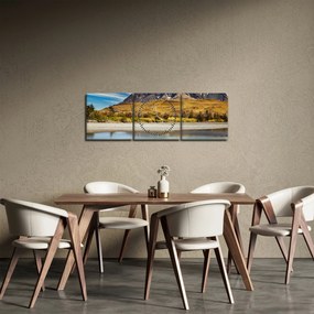 Tablou - Parcul Național Torres del Paine (cu ceas) (90x30 cm)