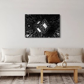 Tablou cu un cub abstract (90x60 cm)