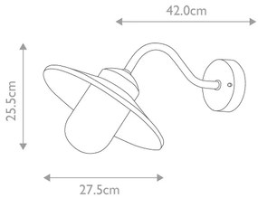 Elstead KLAMPENBORG-PIR-BK – corp de iluminat exterior cu senzor KLAMPENBORG 1xE27/60W/230V IP44