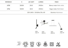 Lampadar/Lampa de podea LED design modern minimalist TORCH negru