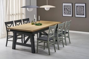 Masa extensibila Fiesta stejar natur/negru L200-280 cm