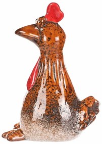 Decorațiuni de grădină pentru gard Găină, 8 x 8 x16 cm, ceramică, 16 cm