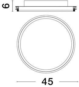 Lustra/Plafoniera LED design modern WILLOW Black 45cm