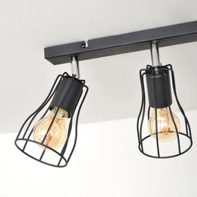 LED Spot TUBE II 3xE27/15W/230V negru