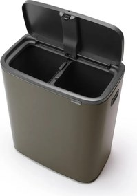Coș de gunoi gri de reciclat/cu senzori de atingere din oțel 60 l Bo Touch Bin – Brabantia
