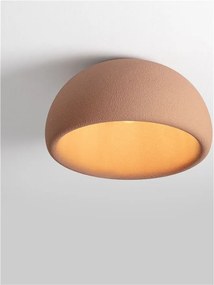 Lustra aplicata tavan cu textura granulata Davo 50cm, rosu caramiziu