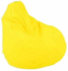 Fotoliu Nirvana Hobbit Pufrelax, Material Piele ecologica - Galben