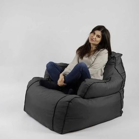 Fotoliu Player Mini Pufrelax, Material Impermeabil - Gri inchis