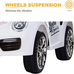 Masinuta Electrica cu acumulator pentru copii NOVOKIDS™ Beetle Mini Car, Cu telecomanda, Melodii si lumini, Max 30 kg, Usi cu deschidere, 2 Viteze,