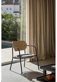 Fotoliu gri deschis în decor de frasin Eclipse - Teulat