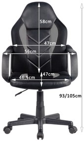 Scaun de birou/ gaming Falkner (Gri). 1069473