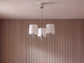Brilagi - Lustră pe tijă MONTE 3xE27/60W/230V crem/crom lucios
