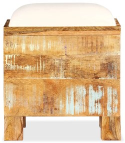 245138 vidaXL Bancă de depozitare, 40 x 40 x 45 cm, lemn masiv reciclat