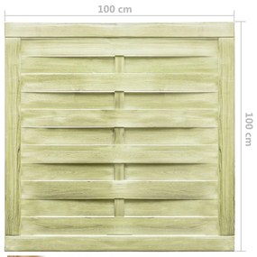 Poarta de gradina verde 100x100 cm lemn de pin tratat 100 x 100 cm