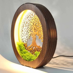 SENTOP | Lampă de masă Arborele Vieții cu mușchi | ZIVENA