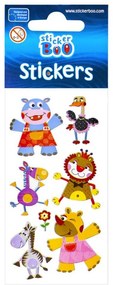 Animale autocolant cu decoratiune argintie