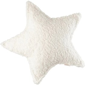 Pernă decorativă pentru copii crem cu tapițerie din țesătură bouclé Star – Wigiwama