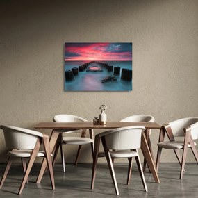 Tablou pe sticlă - Pietre în mare (70x50 cm)
