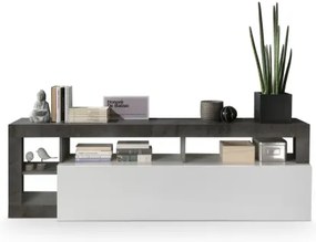 Comodă TV LENOR alb/antracit