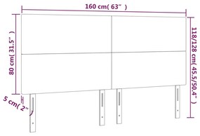 Tablie de pat cu LED, roz, 160x5x118 128 cm, catifea 1, Roz, 160 x 5 x 118 128 cm