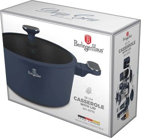 Oala cu capac Berlinger Haus Deep Sea BH 8378, 28 cm, antiaderentă