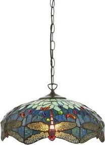 Endon 112195 - Lustră pe lanț Tiffany DRAGONFLY 1xE27/60W/230V Ø 41 cm