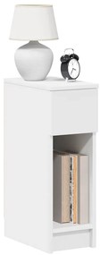 vidaXL Noptiere cu sertar 2 buc Alb 20x36x60 cm