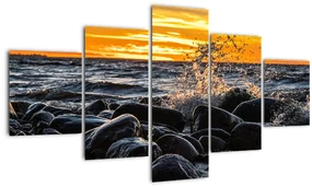 Tablou cu valurile mării (125x70 cm), în 40 de alte dimensiuni noi