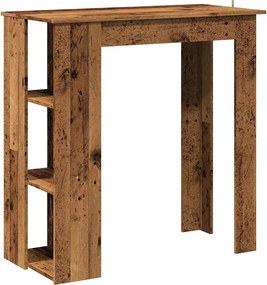 vidaXL Masă bar cu rafturi, lemn vechi, 102x50x103,5 cm lemn prelucrat