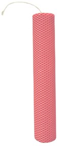 Lumanare naturala fagure din Ceara de Albine colorata Roz 5,5 cm, 40 cm, Roz