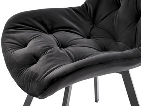 Scaun catifea K519 velvet negru