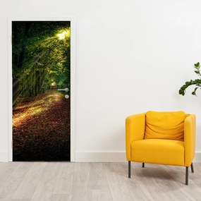 Fototapet pentru ușă - Drum forestier (95x205cm)