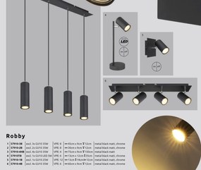 Veioza minimalista cu spot directionabil ROBBY neagra