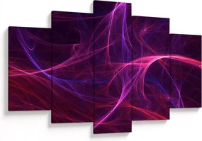 Tabloul abstract cu linii curbe (150x105 cm)