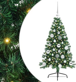 vidaXL Pom de Crăciun artificial pre-iluminat Verde 120 cm PVC